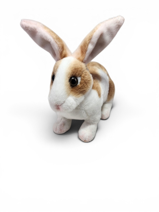 Tiger Tale Toys Other - Vintage Tiger Tale Toys Rabbit Plush Realistic Brown White Stuffed Bunny Toy